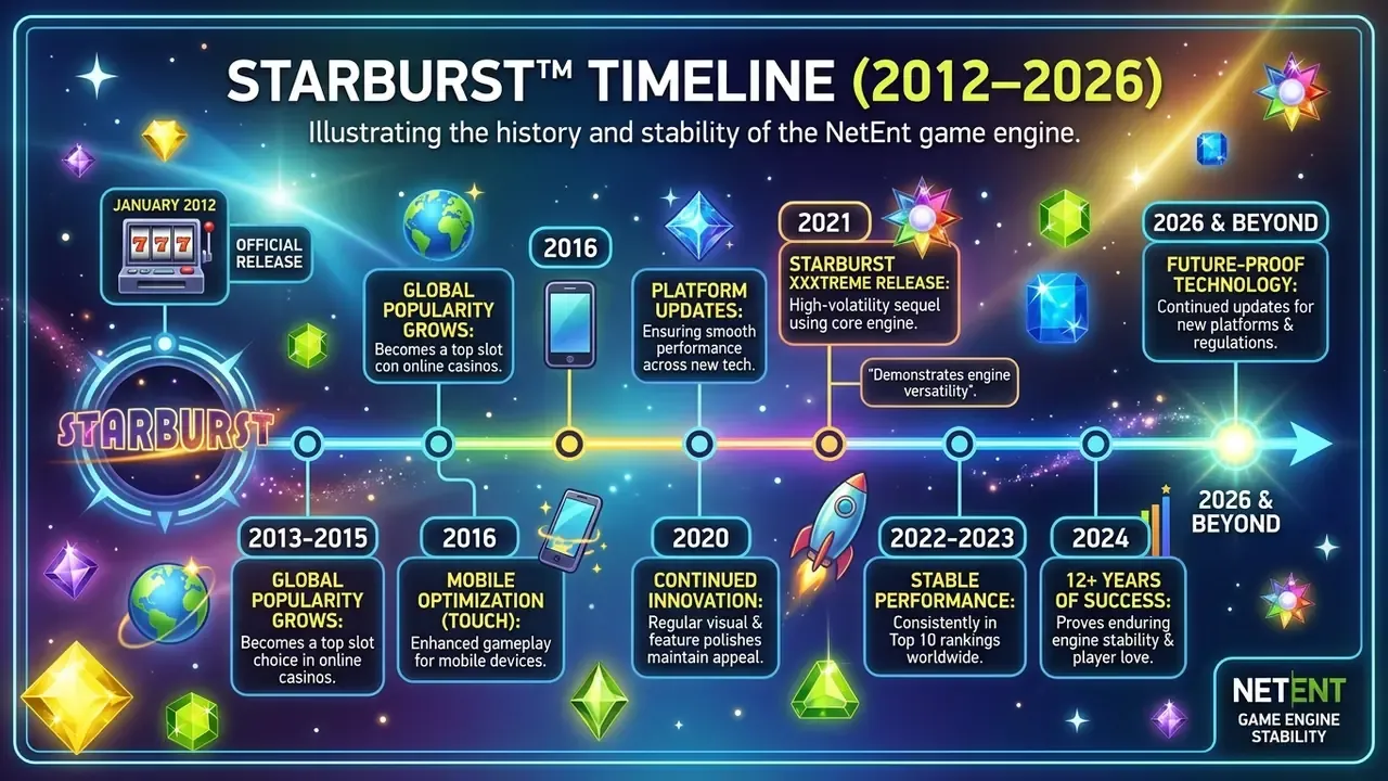 starburst slot netent history timeline