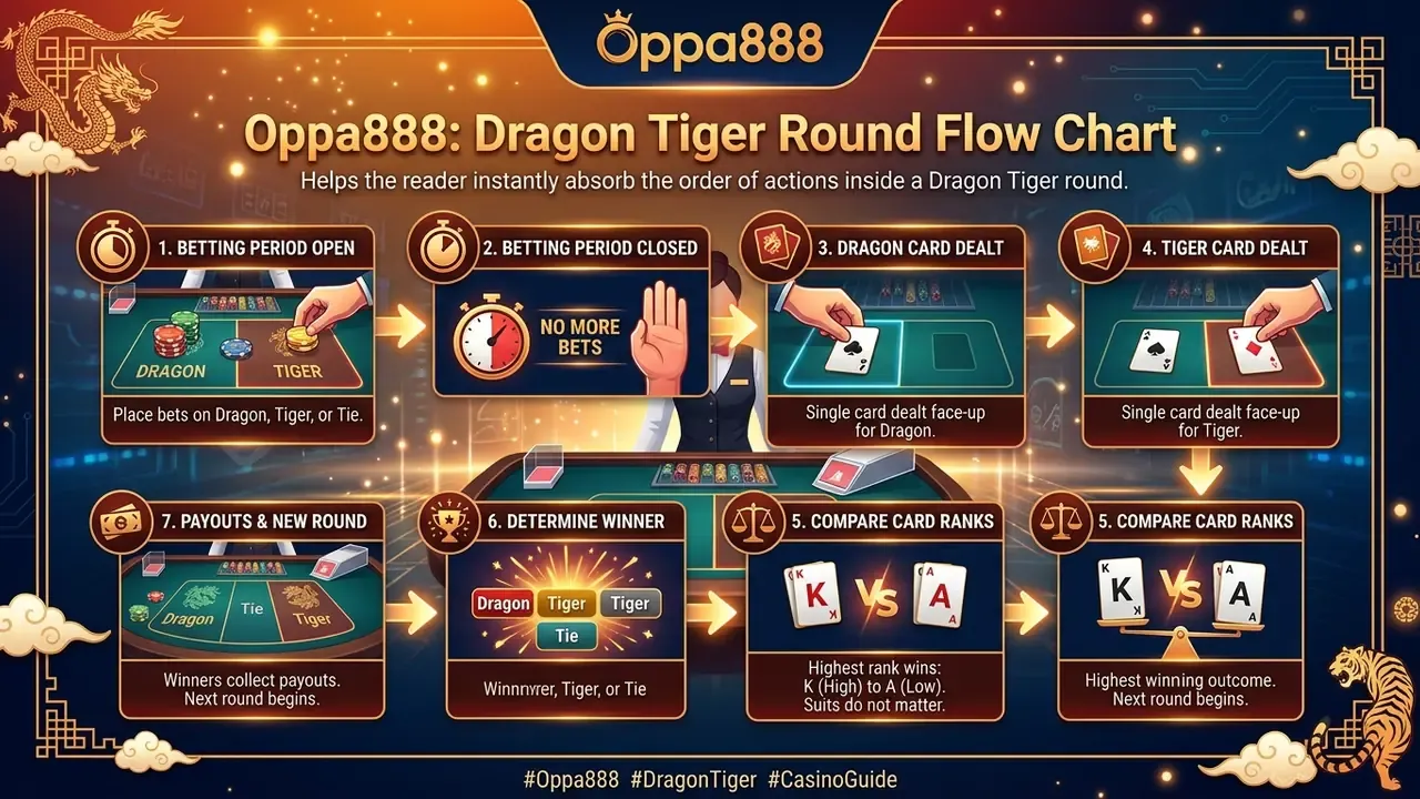 Dragon Tiger round sequence diagram