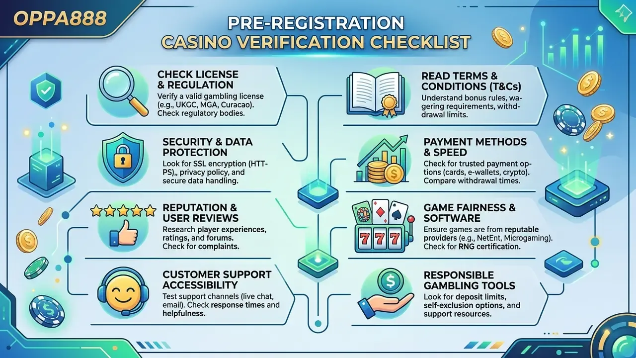 Casino verification checklist before playing
