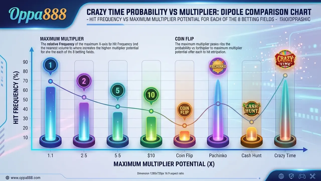 crazy time probability vs multiplier