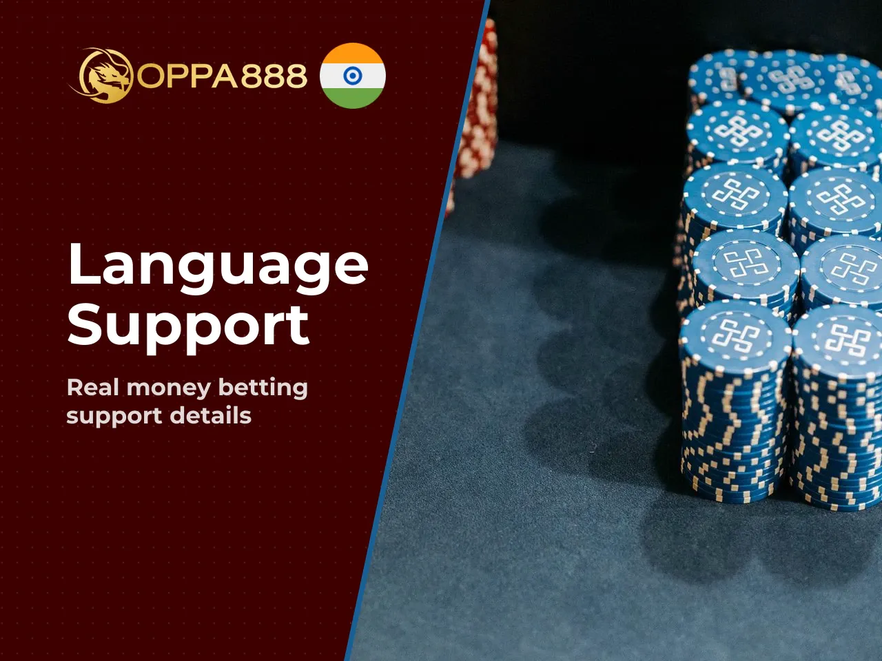 Which languages does Oppa888 support and
