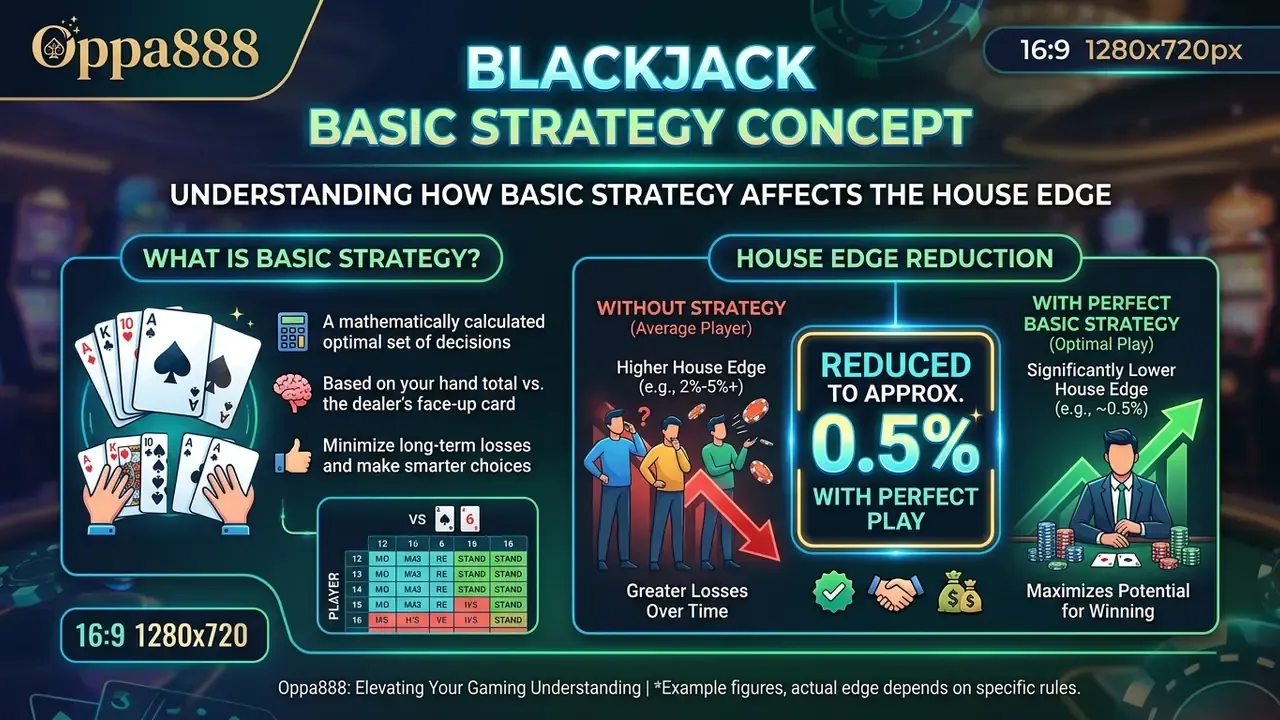 Blackjack basic strategy concept